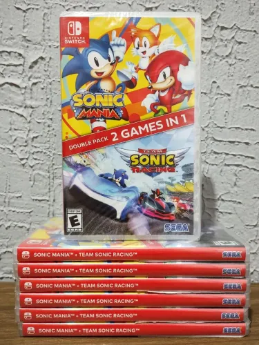 Sonic Mania + Team Sonic Racing Switch Lacrado (Aceitamos seu jogo usado como pagamento)