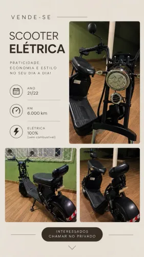 Scooter elétrica custom pro 2000w 21ah