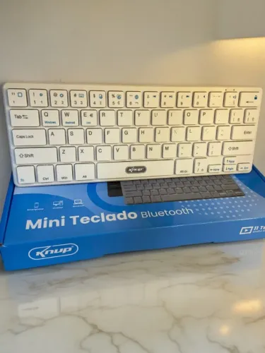 Mini teclado knup bluetooth Branco an17