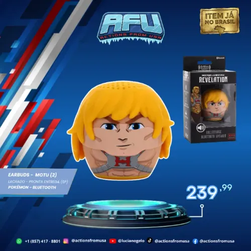 Bitty Boomers Mini Alto-Falante Bluetooth He-Man Masters Of The Universe: Revelation