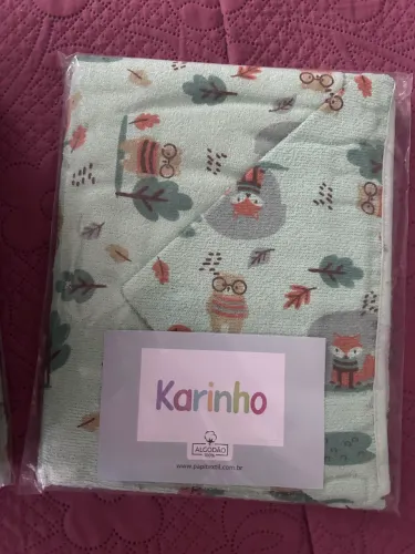 Toalha de algodão de bebê - Marca Karinho