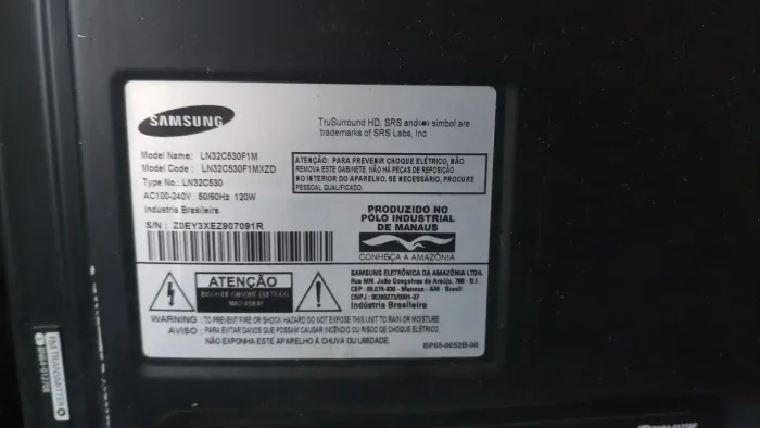 Tv Samsung 32 com defeito