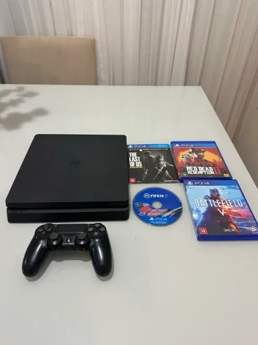 Ps4 Slim 500g + 4 jogos