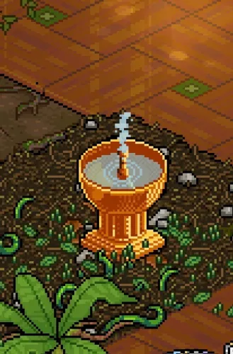 Raro Mobi Chafariz Dourado do Habbo Hotel