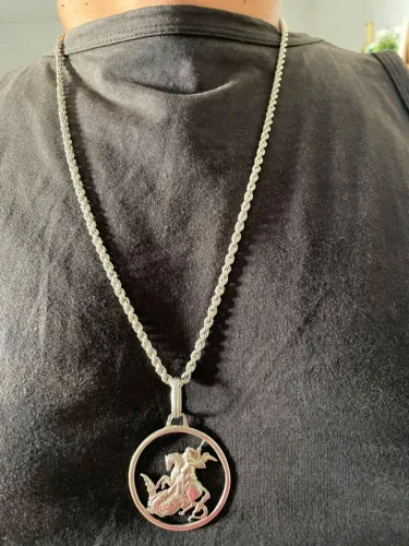 Cordão de Prata São Jorge 65g