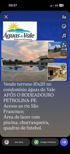 Terreno 10x20 no condomínio ÁGUAS DO VALE - PROXIMO A TAPERA- PETROLINA-PE