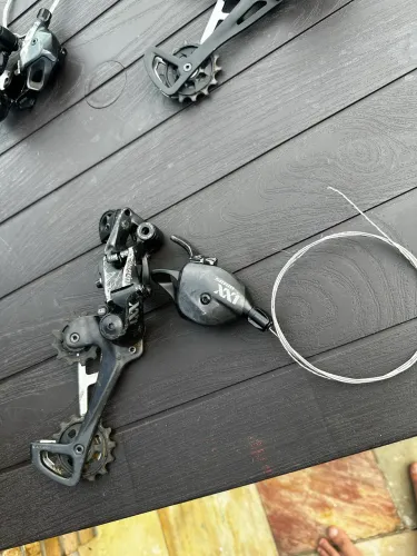 Kit câmbio e trocador sram xx1 silver 12v