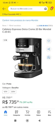 Cafeteira mondial Dulce creme brinde os dois adaptador comprados a parte.