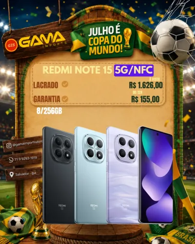 Redmi Note 15 5G/NFC - Lacrado