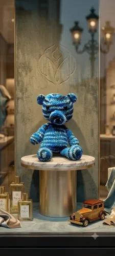 Urso Azul e Preto