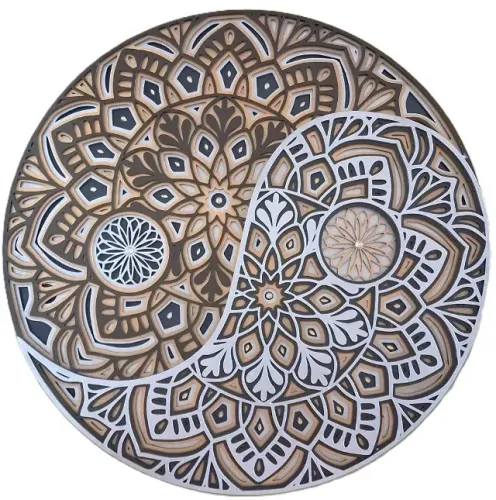 Mandala YN YANG 3D - MDF