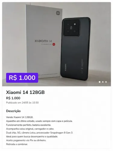 Xiomi 14, 128gb!