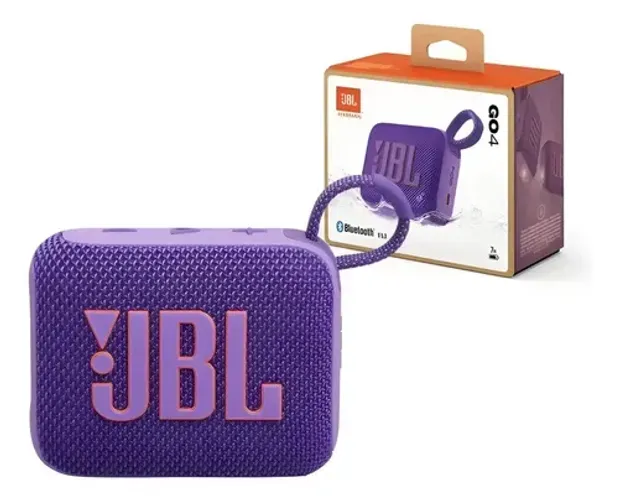 JBL Go 4 Azul, Branca, Camuflada, Vermelha, Preta e Roxa R$399,00 a vista