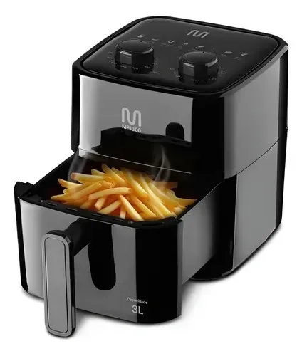 Fritadeira Elétrica Air Fryer 3L 1200W 127V Preta Multi