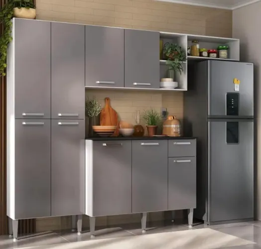 Belíssima Cozinha Compacta De Madeira Completa, Produto Novo Na Caixa Lacrado Desmontado 