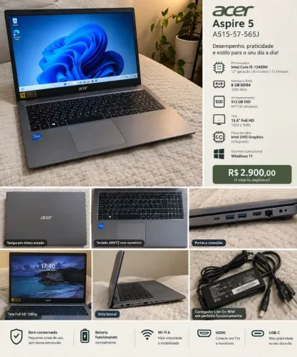 Notebook Acer Aspire 5 (A515-57-565J)