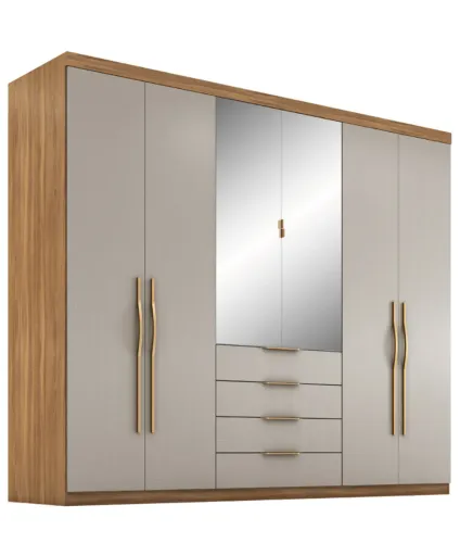 Guarda-roupa casal seis portas e duas gavetas novo na caixa faz entrega grátis