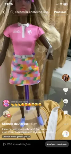 Barbie restaurada golfista original corpo