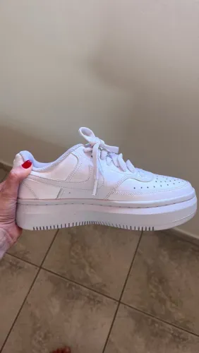 tênis nike court vision alta plataforma branco 36