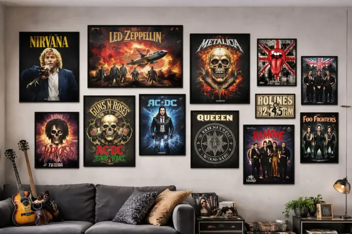 Pôster Decorativo Para Moldurar - 60x42cm (Rock, Heavy Metal, Musicos, Filmes)