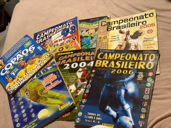 6 álbuns Campeonato Brasileiro e revista copa 06