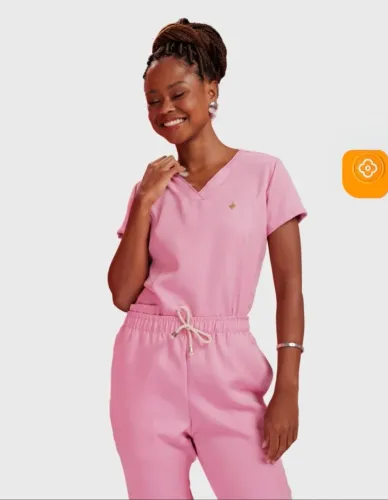 Blusa (Scrub) Dra. Charm Rosa (M)