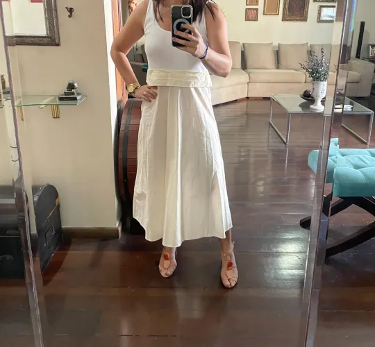 Vestido Branco& Marfim