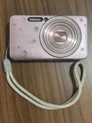 (Sacomã) Câmera Cyber-shot Sony Rosa com Swarovski Edição Limitada
