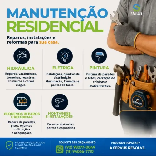 Manutenção Residencial em Manaus | Elétrica, Hidráulica, Pintura e Reformas