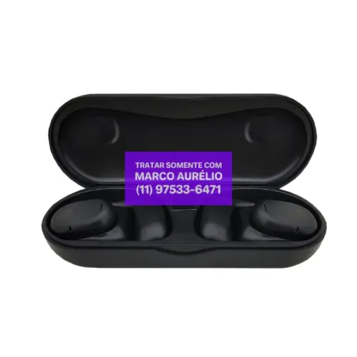 Fone de Ouvido Bluetooth Tws Sem Fio Gancho Corrida Ciclismo Cor Preto - R$ 150