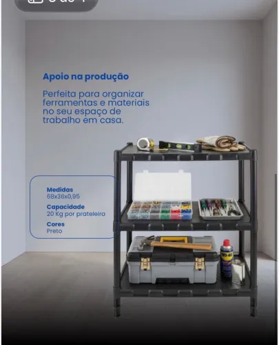 Estante modular Plástica desmontável