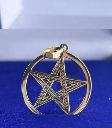 Pingente Estrela de Salomão Ouro 18 Kilates Peso 1.02 Gramas 20 mm 
