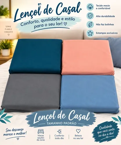 Lençol de malha 100% algodão