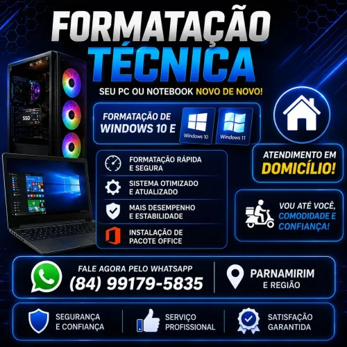 Formatação de Computadores e Notebooks  50 R$