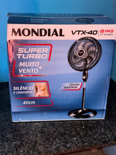 Ventilador Mondial 8 pás, coluna/ NOVO, LACRADO