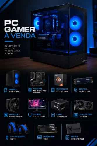 PC GAMER COMPLETO À VENDA