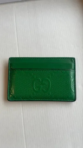 Porta Cartões Gucci Original Verde Couro GG