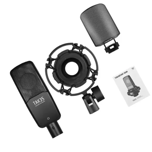 Kit 2 microfones takstar tak35 podcast novo