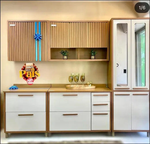 Armário De Cozinha Completa Valdemoveis Torino 6 Peças -  Novo e embalado!!