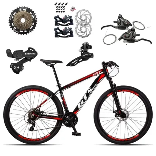 Bicicleta Aro 29 GT Sprint MX7 24V index Freio Disco Alumínio Suspensão Aero MTB