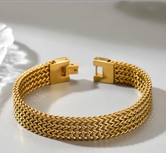 Pulseira Masculina Folheada em Ouro 18K