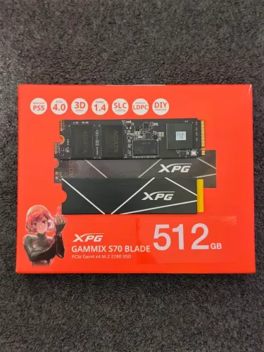 SSD M.2 NVMe 512GB XPG GAMMIX S70 BLADE PCIe 4.0 (Até 7400MB/s) - Novo