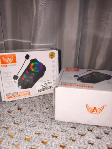 FONE BLUETOOTH PARA CAPACETE - RGB + MICROFONE