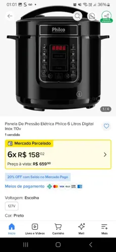 Panela de pressão elétrica