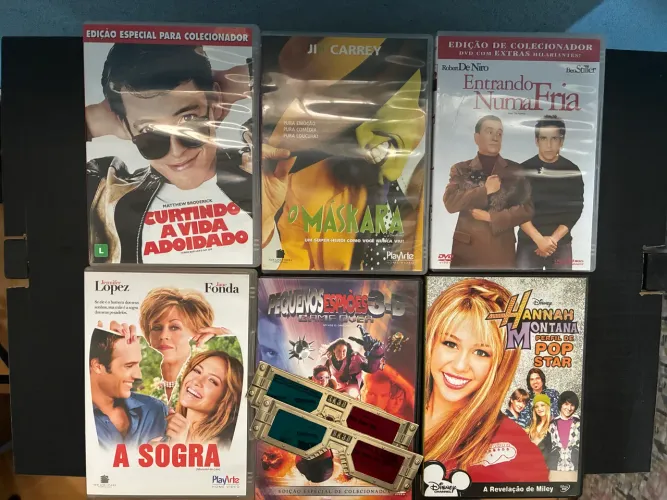 Coleção DVDs Comédia (Hannah Montana, Curtindo a vida Adoidado, O Maskara e outros)