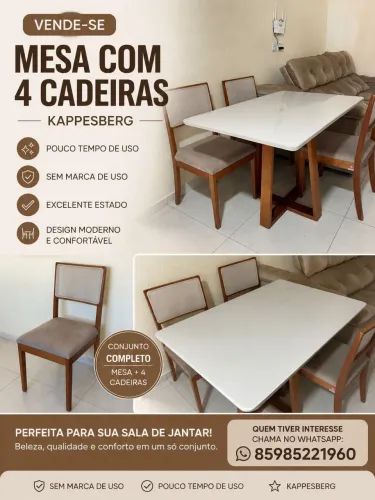 Mesa 4 cadeiras Kappesberg 
