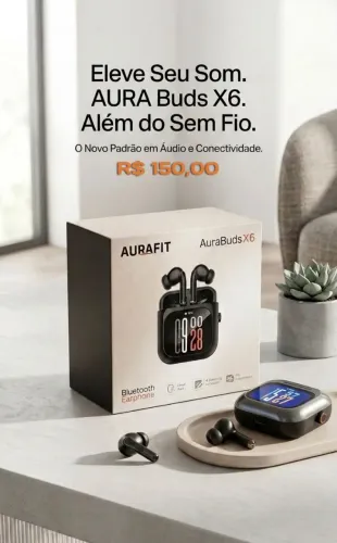 Fone de ouvido AURAFIT X6