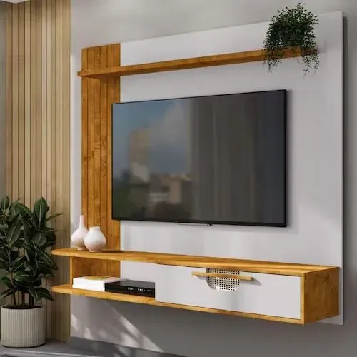 Painel para tv de até 65 detalhes lateral frisado novo a pronta entrega