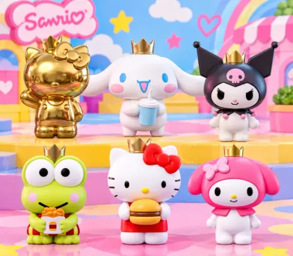 6 PERSONAGENS - COLEÇÃO COMPLETA HELLO KITTY - BK 2026 - ACOMPANHA A DOURADA