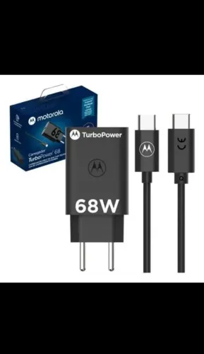 Carregador turbo Power tipo C Motorola original 68W
